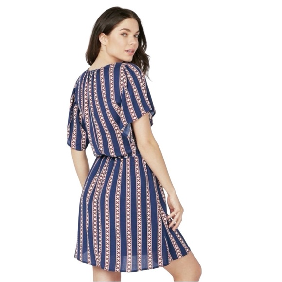 JustFab Gauze Print Dress EUC - Picture 3 of 8